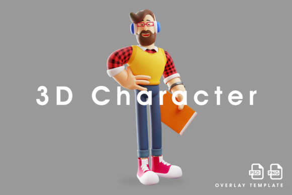 3D Male Design Put One Hand on His Waist