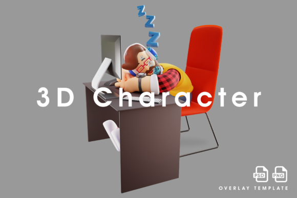3D Male Design Sleeping on the Desk: A Practical Review of High-Resolution Creative Assets