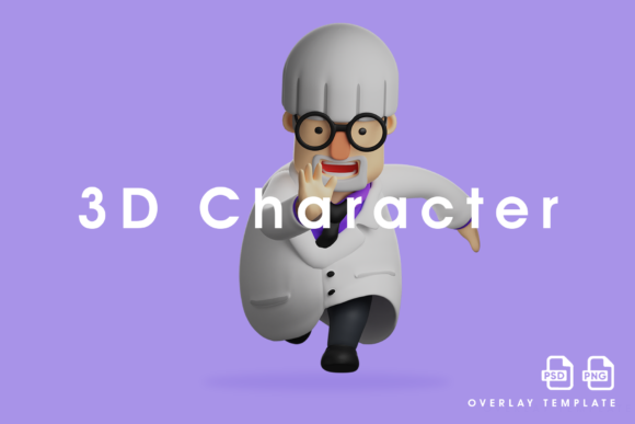 3D Professor Design Running Fast
