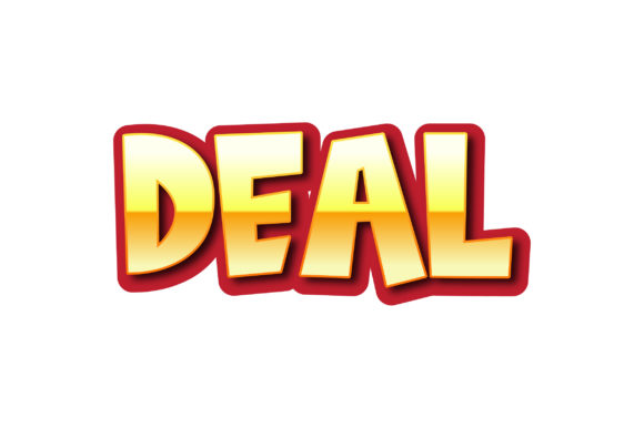 3D Text Design Vector of Deal