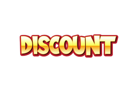 3D Text Design Vector of Discount