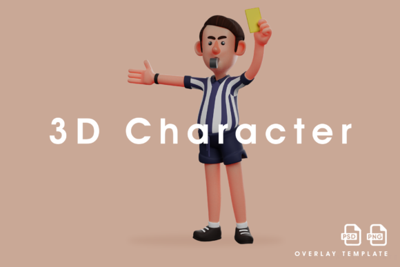 An Angry Face Referees 3D Cartoon Design: A Bold Visual Asset