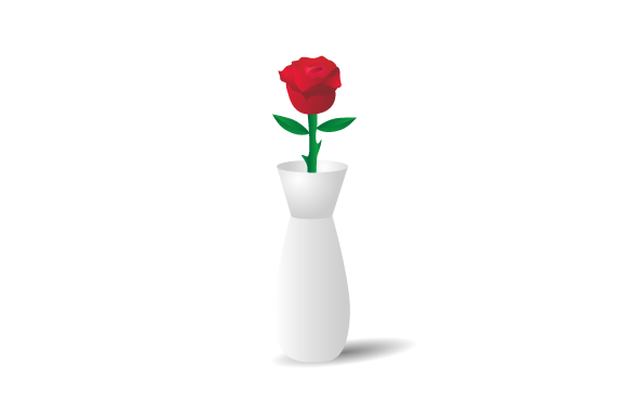 Elevating Your Digital Space with 3D Vase Design with Rose Flower Design