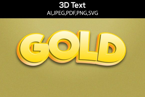 Gold 3D Text Design SVG: Elevating Your Visual Identity with Premium Comic Style Graphics