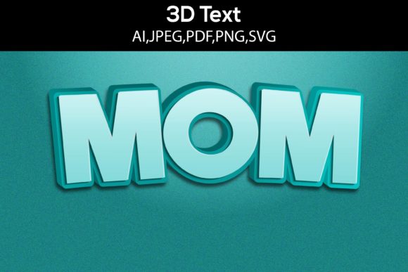 Transforming Your Visual Projects with Mom 3D Text Design SVG and Comic Style Graphics